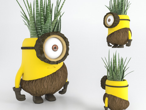 Vaso de flores dos Minions Modelo 3D