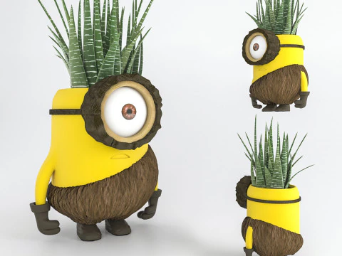 Minion flower pot 3D Model