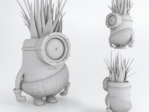미니언 화분 3D 모델