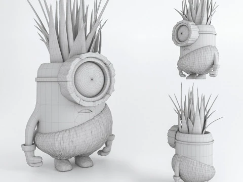 Minion flower pot 3D Model