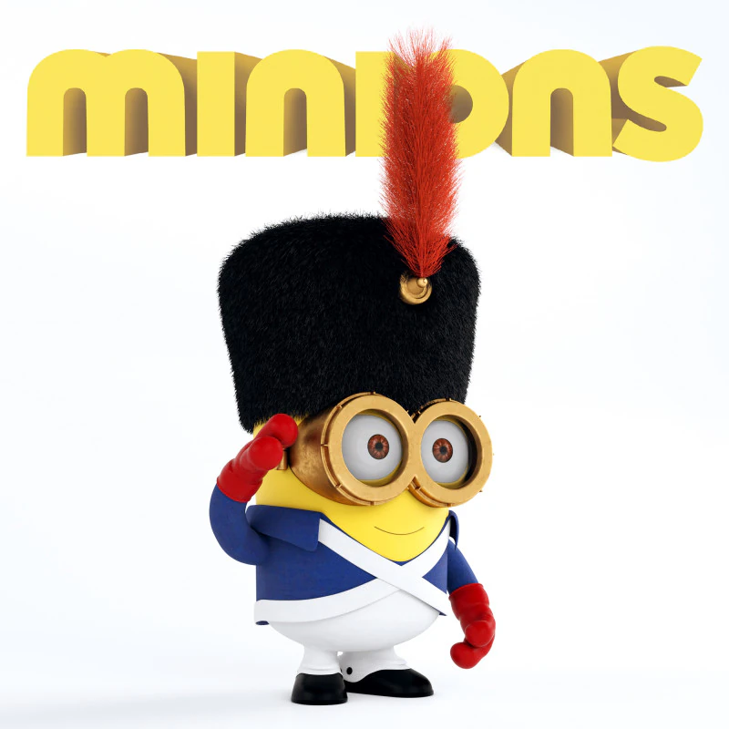 Minion napoleon 3D Model .c4d .max .obj .3ds .fbx .stl .blend 