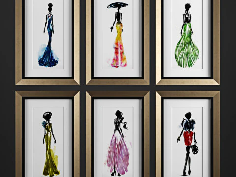 चित्रों का सेट 3D मॉडल