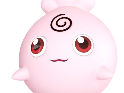 Pokemon Igglybuff Jigglypuff Wigglytuff 3D Model