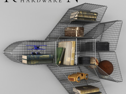 PRATELEIRA RH JET ZINCO Modelo 3D