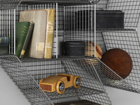 RH SHELF JET ZINC 3D Model