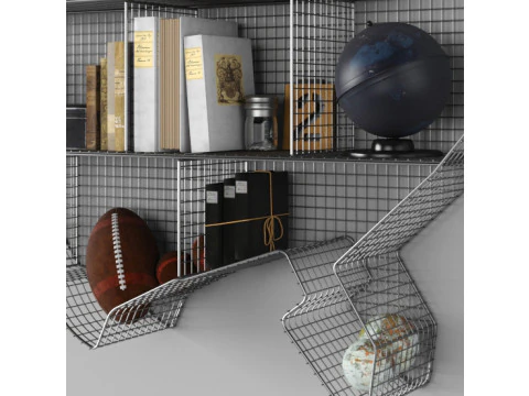 RH SHELF USA MAP ZINC 3D Model