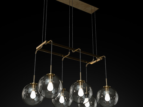 CHANDELIER LINEAR LANGUEDOC RH 48 Model 3D