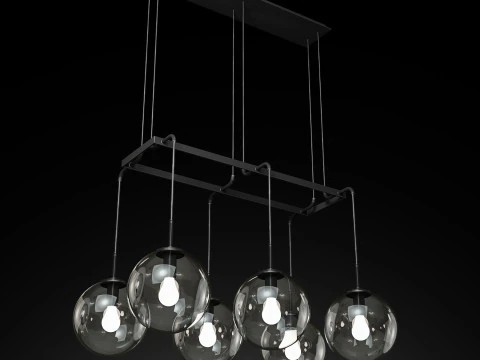 RH LANGUEDOC LINEAR CHANDELIER 48 3D Model