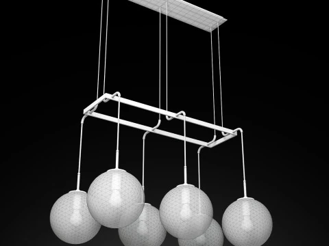 RH LANGUEDOC LINEAR CHANDELIER 48 3D Model