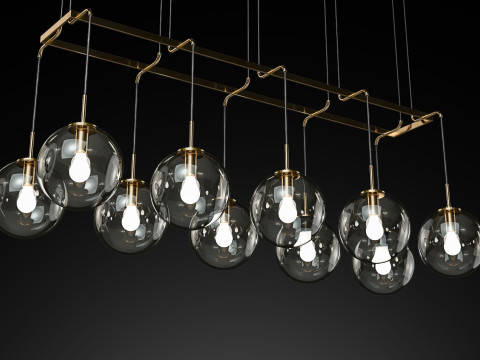 LÁMPARA LINEAL RH LANGUEDOC 72 Modelo 3D