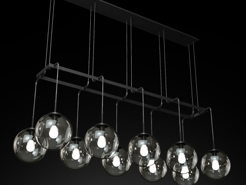 LÁMPARA LINEAL RH LANGUEDOC 72 Modelo 3D