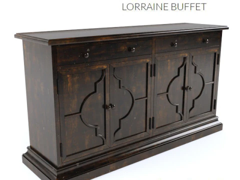 Pottery Barn LORRAINE BUFFET Modelo 3D