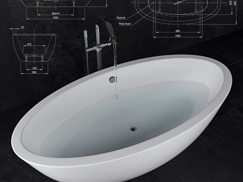 Telaio per coltelli da bagno Grohe Grandera Modello 3D