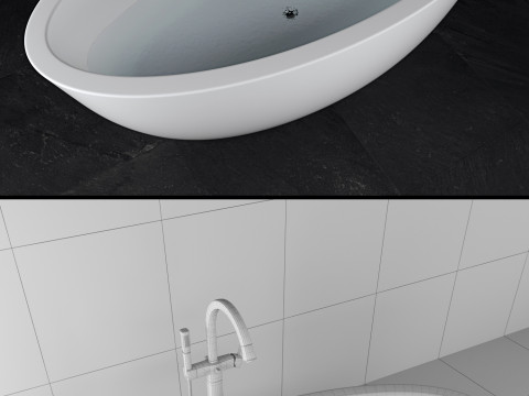 Telaio per coltelli da bagno Grohe Grandera Modello 3D