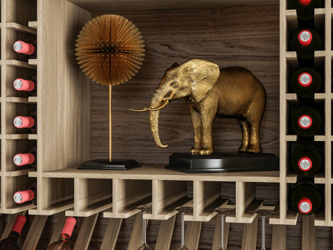 Szafka na wino Decoquality 3D Model 3D