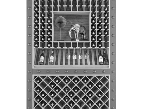 Wine cabinet Decoquality 3D 3D Model