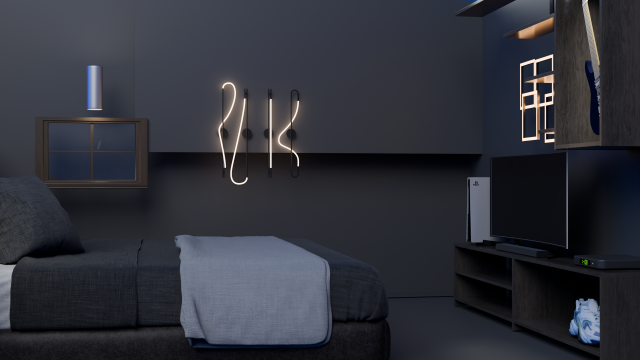 BEDROOM ARCHITECT ROOM interior 3D Модель .c4d .max .obj .3ds .fbx .stl .blend