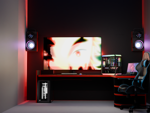 Gaming setup 3D Model