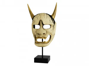 한냐 악마 가면 3D 모델