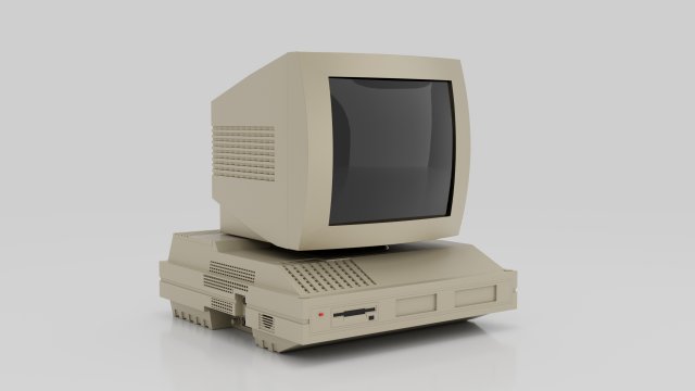 Retro computer Amstrad PC 2286 3D in 3DExport