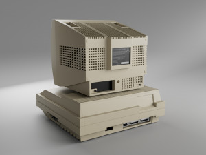 Retro computer Amstrad PC 2286 3D Model
