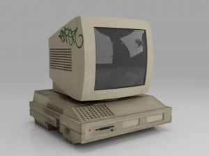 Retro computer Amstrad PC 2286 3D Model