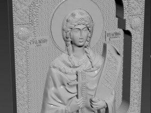 Icon of Saint Seraphima 3D मॉडल