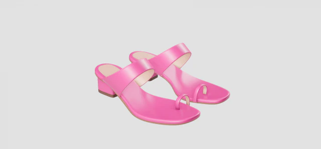 Flip-flop sandal 3D Model .c4d .max .obj .3ds .fbx .stl .blend 