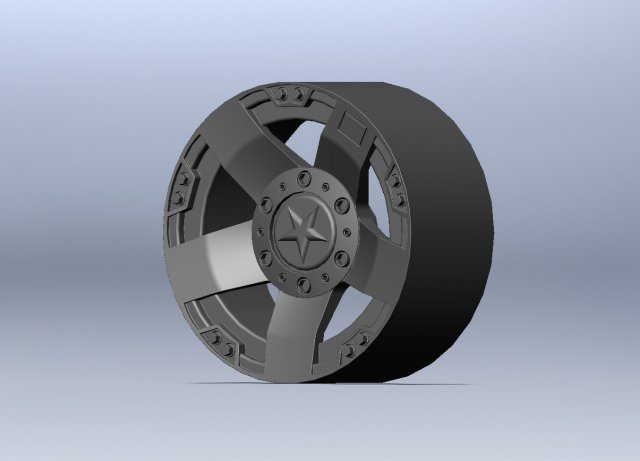 Wheel XDseries Rockstar 3D Print Model .c4d .max .obj .3ds .fbx .stl .blend 