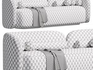 3 Seater Japandi Sofa Modello 3D