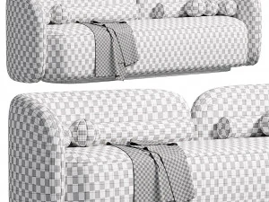 Sofa Japandi 3 Tempat Duduk Model 3D