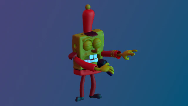 Sponge bob 3D Model .c4d .max .obj .3ds .fbx .stl .blend