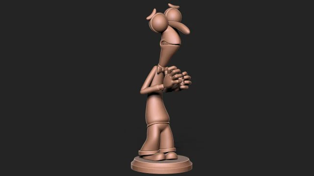 Inside Out - Fear with base 3D Print Model .c4d .max .obj .3ds .fbx .stl .blend 