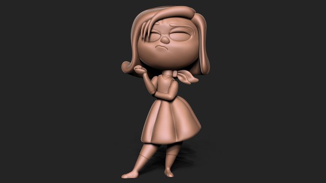 Inside out - disgust 3D Принт Модель .c4d .max .obj .3ds .fbx .stl .blend 