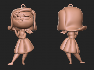 Inside out - disgust keychain 3D Print Model