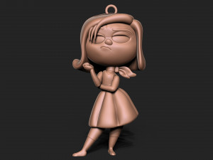 Inside out - disgust keychain 3D प्रिंट मॉडल