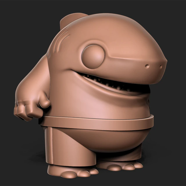 Shark toon 3D Print Model .c4d .max .obj .3ds .fbx .stl .blend
