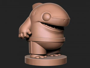 База мультяшных акул 3D Принт Модель