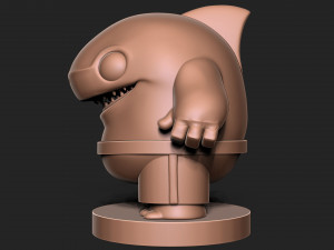 Shark toon base 3D प्रिंट मॉडल