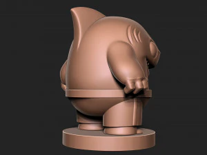 Shark toon base 3D Print Model