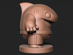 Shark toon base 3D प्रिंट मॉडल