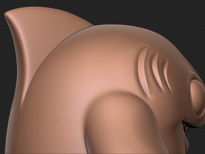 Shark toon base 3D प्रिंट मॉडल
