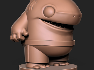 Shark toon base 3D प्रिंट मॉडल