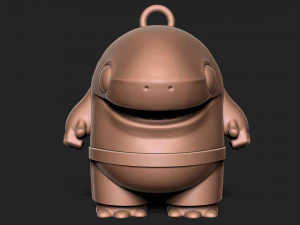 Shark Toon Keychain 3D Print Model