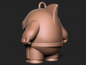 Shark Toon Keychain 3D printmodel