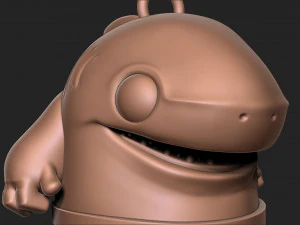 Shark Toon Keychain 3D Print Model