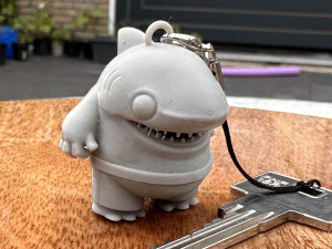 Shark Toon Keychain 3D Print Model