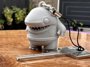 Shark Toon Keychain 3D Print Model