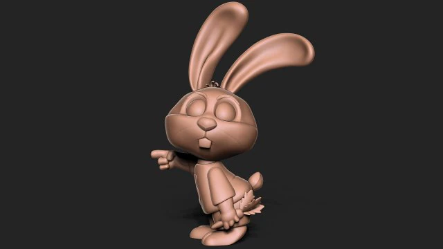 Cute bunny 3D Print Model .c4d .max .obj .3ds .fbx .stl .blend 