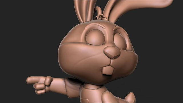Cute bunny keychain 3D Print Model .c4d .max .obj .3ds .fbx .stl .blend 